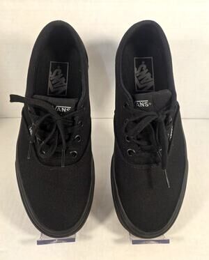 Vans‎ Authentic All Black Canvas Skate Shoes Sneakers Women's Size 7.5